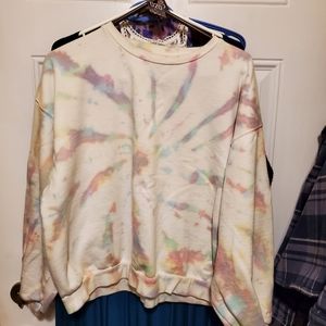 #20 -Kuwalla tee tie-dye sweatshirt with balloon sleeves